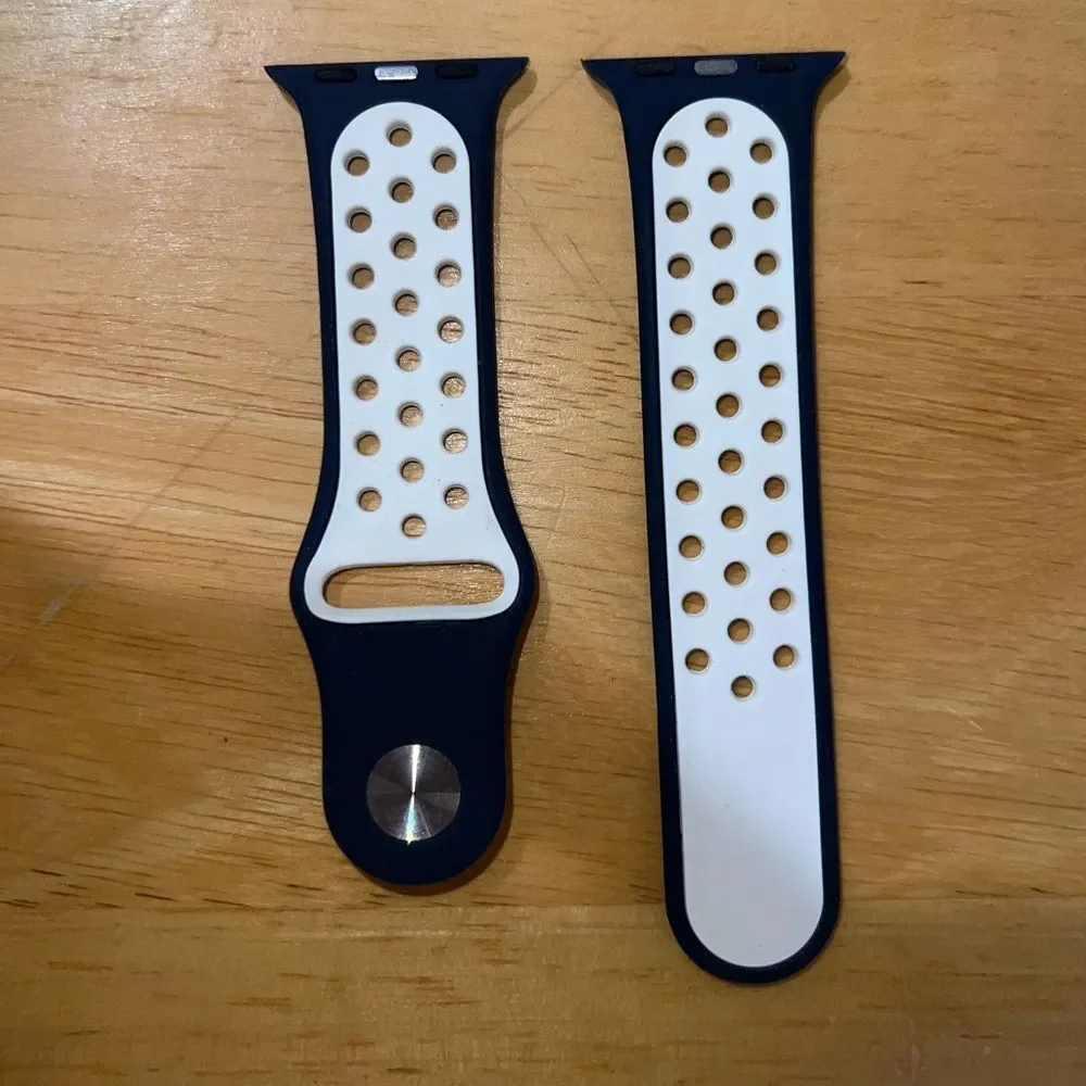 Blue/White Apple Watch Band Sport Bands
